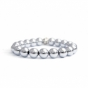 Silver Hematite Bead Bracelet For Woman