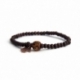 Custom Brown Wood Beads Bracelet With Number
