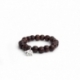 Dark Brown Wood Beads Bracelet