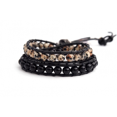 Bracciale donna diaspro dalmata