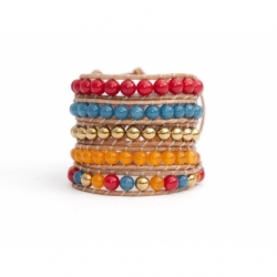 Bracciale donna multicolore giallo rosso blu