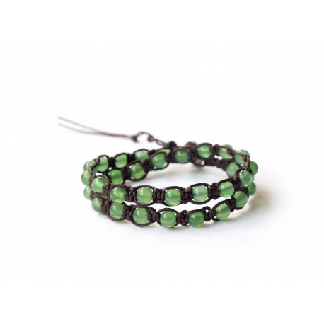 Green Agate Tibetan Bracelet