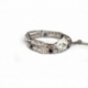 Extra Light Wrap Bracelet For Women. Swarovski Briolette Onto Light Titanium Leather And Swarovski Button