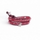 Bracciale donna cristalli rosso e charm in argento