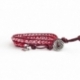 Bracciale donna cristalli rosso e charm in argento