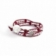 Bracciale rosso donna Swarovski briolette con bottone Swarovski