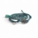 Bracciale verde donna cristalli e charm