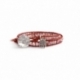 Bracciale arancio cristalli Swarovski piccoli con bottone Swarovski