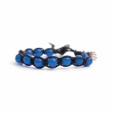 Bracciale tibetano uomo onice blu