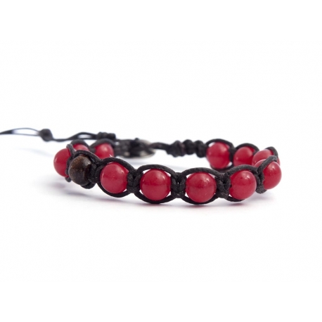 Cherry Agate Tibetan Bracelet For Man