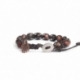 Bracciale tibetano donna diaspro polychrome nero