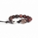 Bracciale tibetano uomo diaspro polychrome rosso