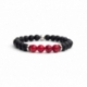 Matte Onyx Natural And Bamboo Coral Stone Beads Man Bracelet