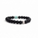 Matte Onyx Natural And Green Water Matte Agate Stone Beads Man Bracelet