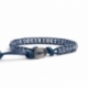 Sodalite Bracelet For Man Onto Blue Leather